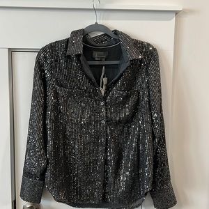 Anthropologie Sequin Shirt